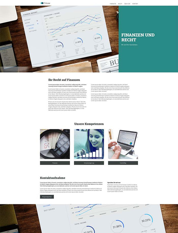 Konservatives Website Template mit TYPO3 "Antares"