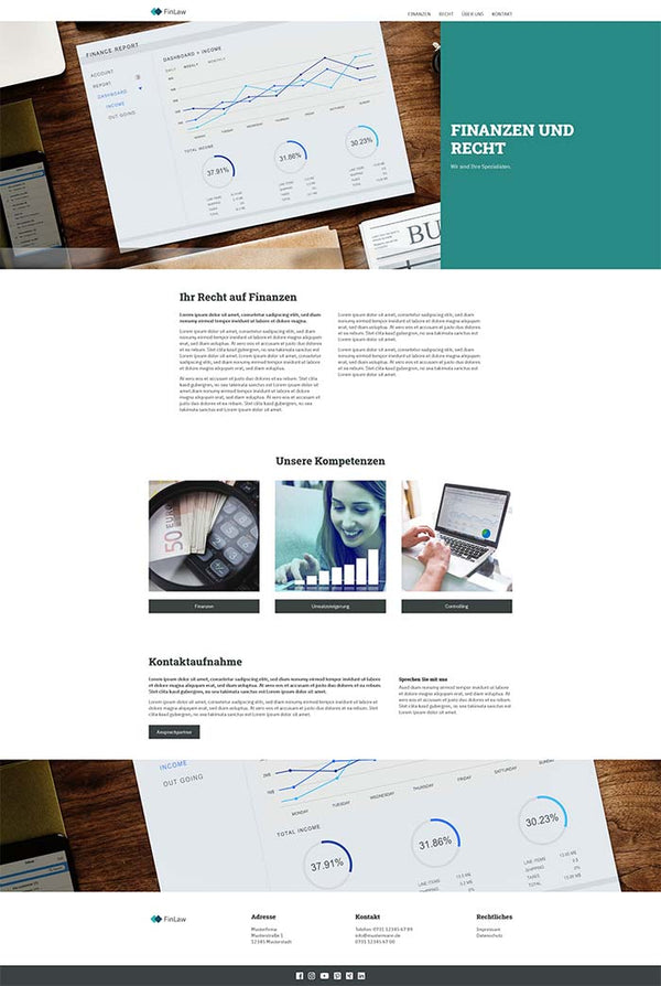 Konservatives Website Template mit TYPO3 "Antares"