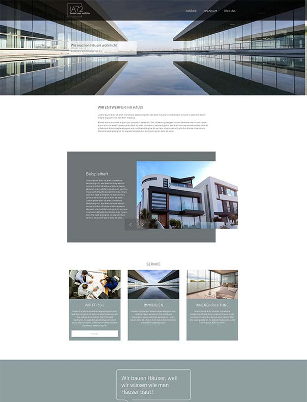 Website Template für Architekten mit TYPO3 "Elektra"