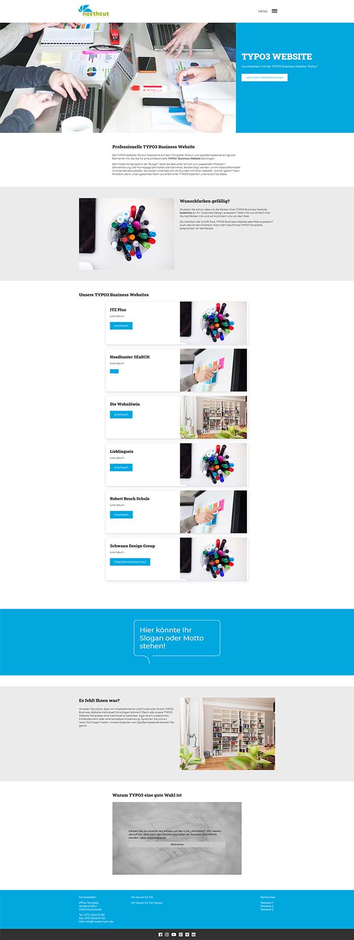 Website Template für Dienstleister "Pollux"