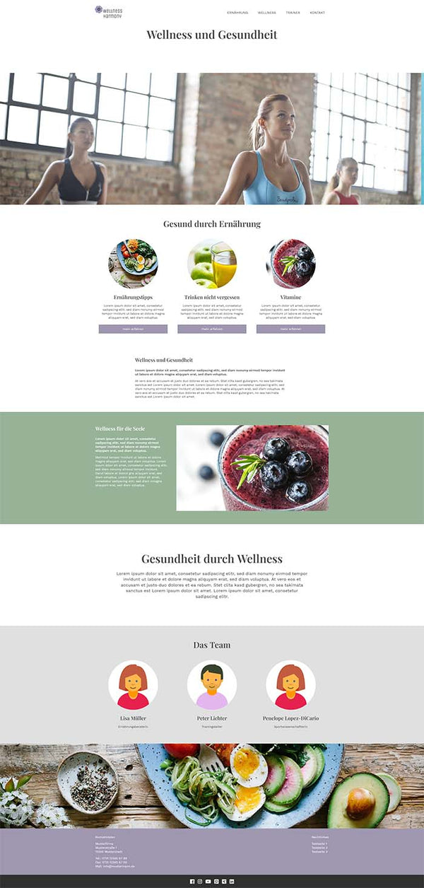 Wellness Website Template "Rana"